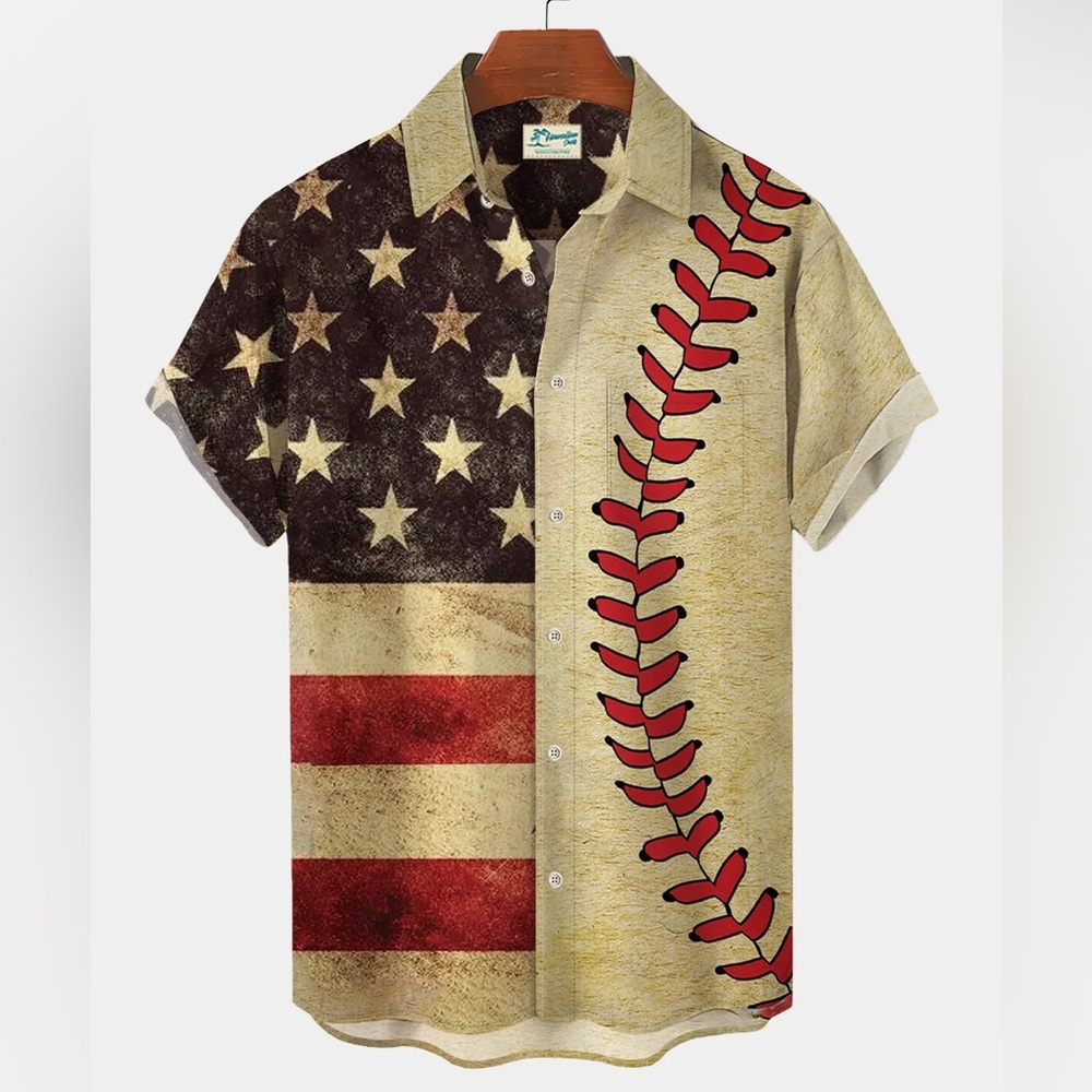 Royaura® Vintage Casual Men's Baseball Holiday Hawaiian Shirt size XXL